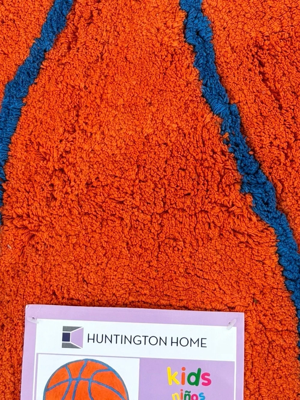 Huntington Home Basketball Accent Rug - Orange - 23 Inch Diameter